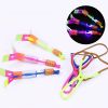 10pcs, Five Fly Sword Five Slingshot, Glow-in-the-Dark Flying Rocket With LED Lights - Fun And Safe Slingshot Toy For Kids - Perfect For Parties, Birt