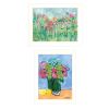 "Flower field/Bouquet" 2-Piece Vignette by Kait Roberts, White Frame