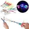 10pcs, Five Fly Sword Five Slingshot, Glow-in-the-Dark Flying Rocket With LED Lights - Fun And Safe Slingshot Toy For Kids - Perfect For Parties, Birt