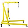2 Ton Folding Engine Hoist Cherry Picker Shop Crane Hoist Lift, Heavy Duty Steel with 6 Iron Caster Wheels (yellow)