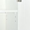 Over-The-Toilet Bathroom Cabinet with Shelf and Two Doors Space-Saving Storage, Easy to Assemble, White