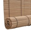 Brown Bamboo Roller Blinds 47.2"x86.6"