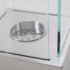 Ethanol Fireplace, 7.75" Tabletop 0.10 Gal Stainless Steel 160 Sq. Ft., Burns up to 2 Hours, Silver
