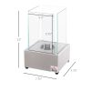 Ethanol Fireplace, 7.75" Tabletop 0.10 Gal Stainless Steel 160 Sq. Ft., Burns up to 2 Hours, Silver