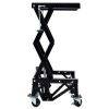 300 lbs Hydraulic Motorcycle Scissor Jack Lift Foot Step Wheels for Small Dirt Bikes,black color