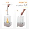 Ethanol Fireplace, 7.75" Tabletop 0.10 Gal Stainless Steel 160 Sq. Ft., Burns up to 2 Hours, Silver