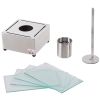 Ethanol Fireplace, 7.75" Tabletop 0.10 Gal Stainless Steel 160 Sq. Ft., Burns up to 2 Hours, Silver