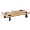 Furniture Moving Dolly, Heavy Duty Wood Rolling Mover with Wheels for Piano Couch Fridge Heavy Items, Securely Holds 500 Lbs (4pcs 22.8" x11.2" Platfo