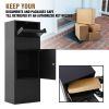 Large Package Delivery Parcel Mail Drop Box for Black, 10.5" x 15.5" x 41.30