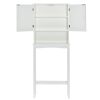 Over-The-Toilet Bathroom Cabinet with Shelf and Two Doors Space-Saving Storage, Easy to Assemble, White