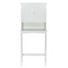 Over-The-Toilet Bathroom Cabinet with Shelf and Two Doors Space-Saving Storage, Easy to Assemble, White