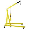 2 Ton Folding Engine Hoist Cherry Picker Shop Crane Hoist Lift, Heavy Duty Steel with 6 Iron Caster Wheels (yellow)