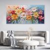 Hand Painted Oil Painting Abstract Flower oil Painting On Canvas Boho Wall Decor Original Floral Painting Large Textured Wall Art Custom Living room H