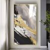 Handmade Oil Painting High Quality Gold Foil Texture Wall Decor Hand Painted Canvas living room bedroom luxurious decoration Frameless Only Canvas