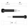 Curtain Rods for Windows 28 to 132 Inch Black Curtain Rod 1 Inch Stainless Steel Rods with Adjustable Brackets for Bedroom