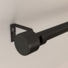 Curtain Rods for Windows 28 to 132 Inch Black Curtain Rod 1 Inch Stainless Steel Rods with Adjustable Brackets for Bedroom